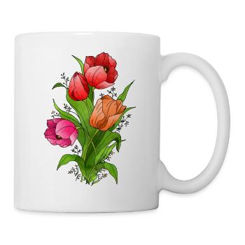 Fleur - Mug blanc - blanc - Droite