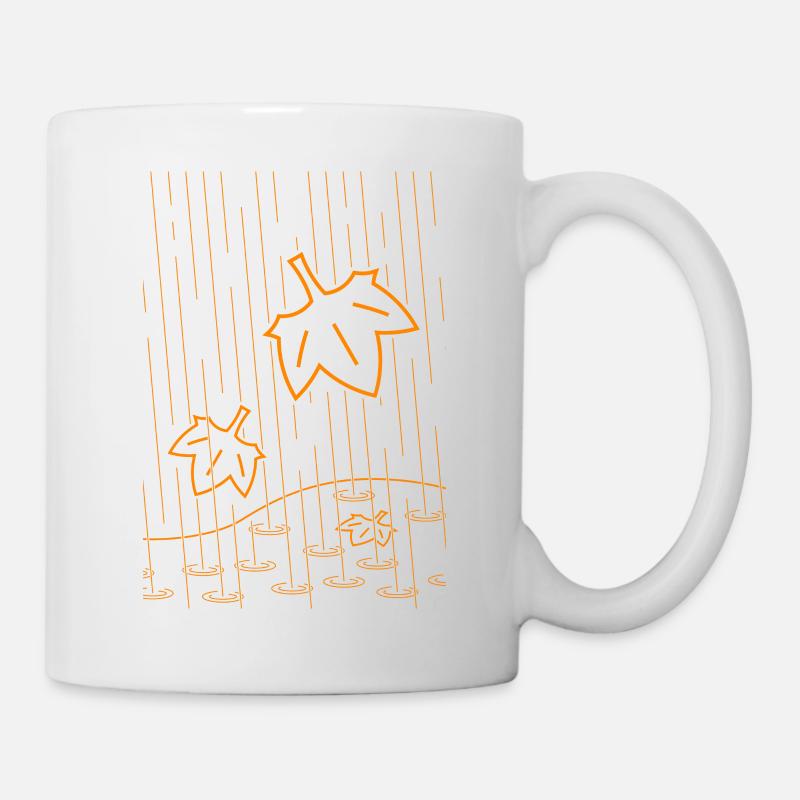 Regenreicher Herbst - Tasse - Weiß