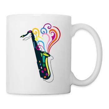 Saxophone Music - Mug - white - Right