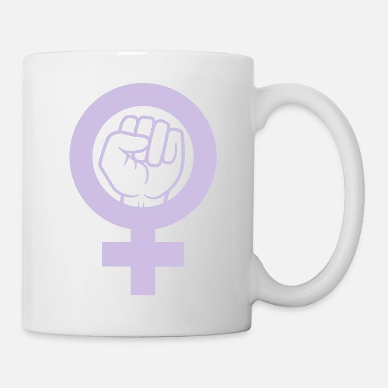Rebellion Faust Feminist Symbol - Tasse - Weiß