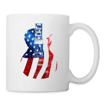 Amerikanische Gitarre - Tasse - Weiß - Rechts