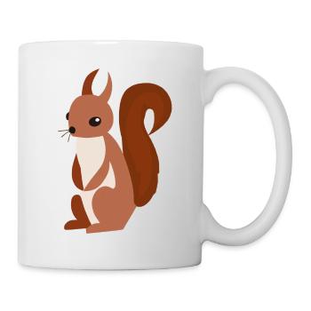 Squirrel Illustration Gift Idea - Mug - white - Right