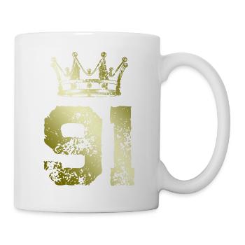 91 Number crown - Mug - white - Right
