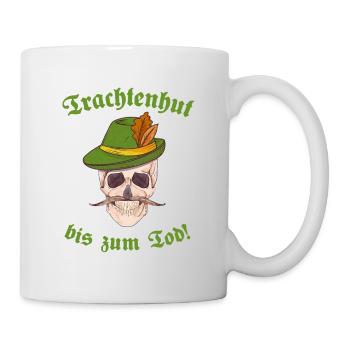 Trachtenhut Skull bis zum Tod - Tasse - Weiß - Rechts