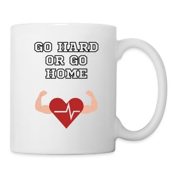Go hard or go home gym - Mug - white - Right