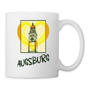Augsbourg Allemagne Ville Skyline Coeur Amour - Mug blanc - blanc - Droite