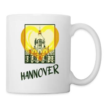 Hanovre Allemagne Ville Skyline Coeur Amour - Mug blanc - blanc - Droite
