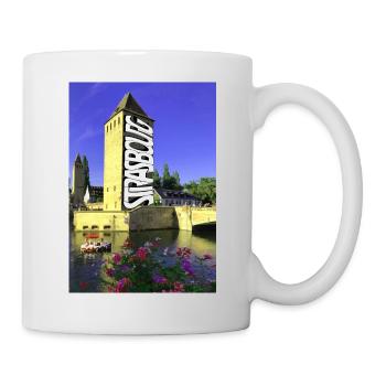 Straßburg Graph Überdachte Brücken - Tasse - Weiß - Rechts