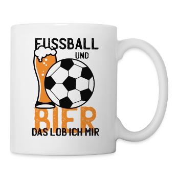 Fussball Bier Fussballmannschaft Fussballtunier - Tasse - Weiß - Rechts