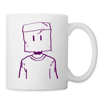 Visage de la boîte - Mug blanc - blanc - Droite