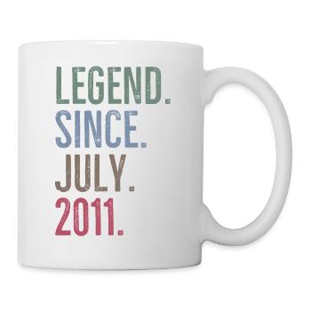 Légende depuis juillet 2011 - Mug blanc - blanc - Droite