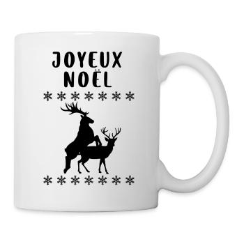 Joyeux noël drôle - Mug blanc - blanc - Droite