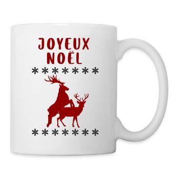 Joyeux noël drôle - Mug blanc - blanc - Droite