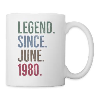 Légende depuis juin 1980 - Mug blanc - blanc - Droite