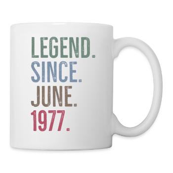 Légende depuis juin 1977 - Mug blanc - blanc - Droite