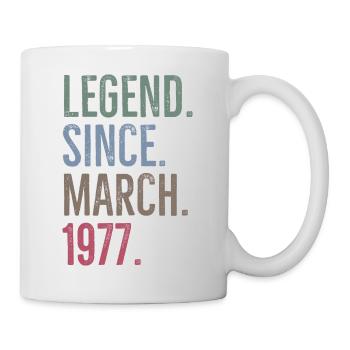 Légende depuis mars 1977 - Mug blanc - blanc - Droite