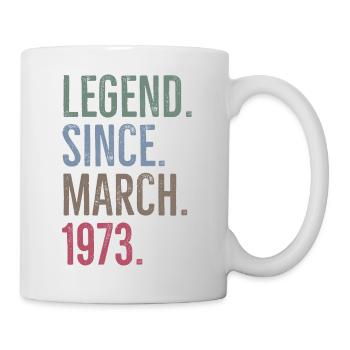 Légende depuis mars 1973 - Mug blanc - blanc - Droite