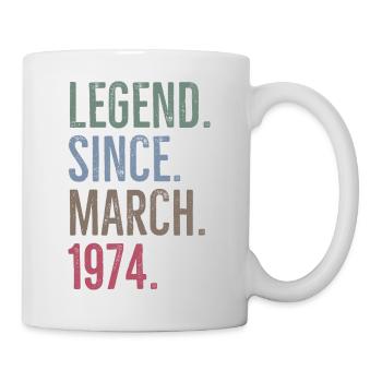 Légende depuis mars 1974 - Mug blanc - blanc - Droite