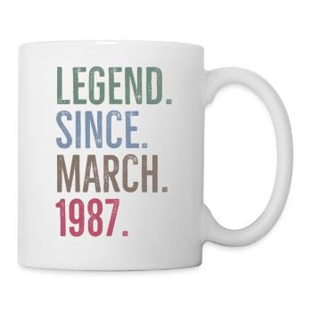 Légende depuis mars 1987 - Mug blanc - blanc - Droite