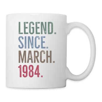 Légende depuis mars 1984 - Mug blanc - blanc - Droite