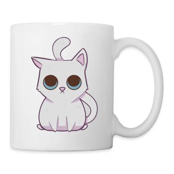 White kawaii kitty - Mug - white - Right