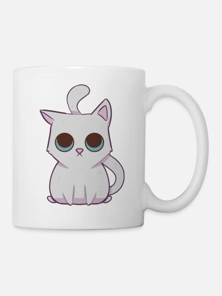 Chaton kawaii blanc - Mug blanc - blanc