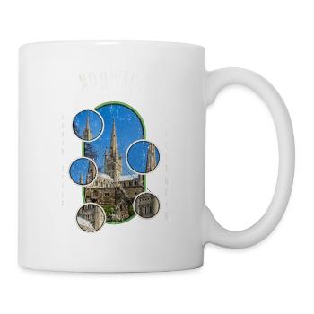 Norwich England UK City Skyline Vintage Retro - Mug - white - Right