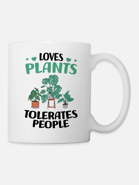 Zimmerpflanzen - Tasse - Weiß