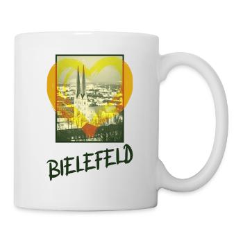 Bielefeld Deutschland Stadt Skyline Herz Liebe - Tasse - Weiß - Rechts