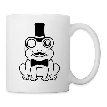 Gentlemen Sir Frosch Zylinder - Tasse - Weiß - Rechts