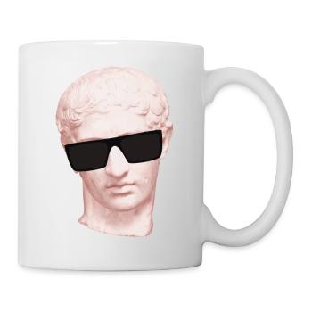 Griechische Statue mit Brille - Tasse - Weiß - Rechts