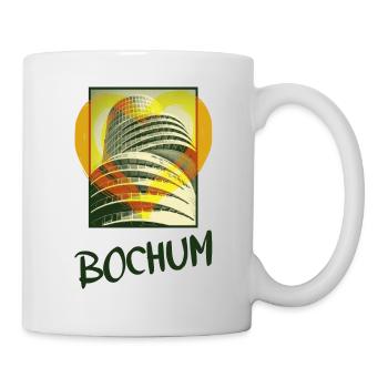 Bochum Deutschland Stadt Skyline Herz Liebe - Tasse - Weiß - Rechts