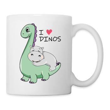 I love dinos - Mug - white - Right