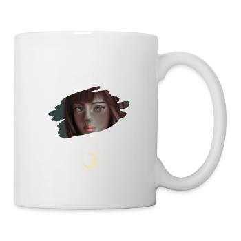 Woman with moon - Mug - white - Right