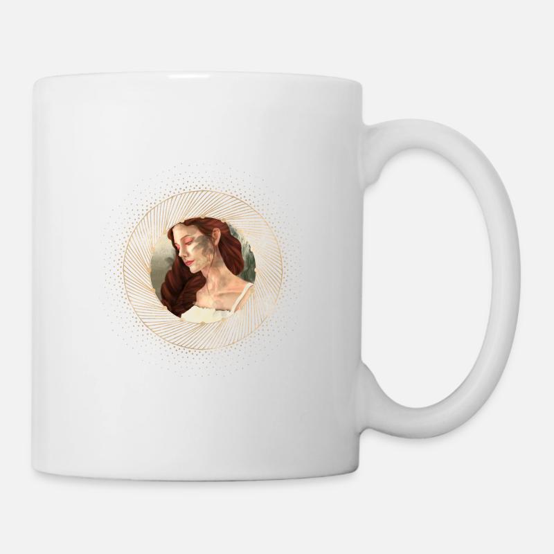 Frau im sonnenrahmen - Tasse - Weiß