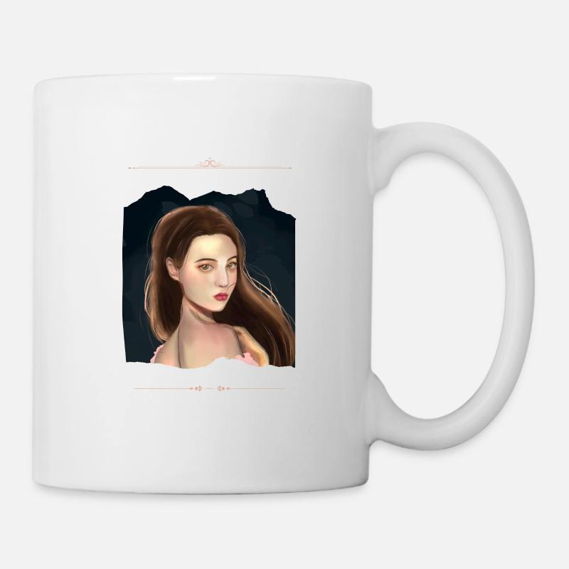 Femme au clair de lune - Mug blanc - blanc