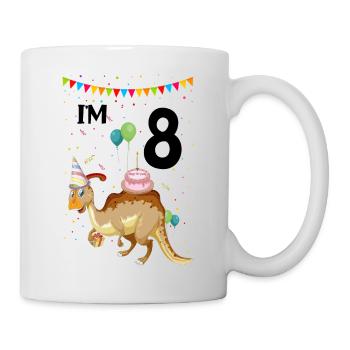 Paläontologie-Lehrer und Parasaurolophus Motif - Tasse - Weiß - Rechts