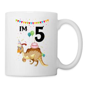 Paläontologie-Lehrer und Parasaurolophus Motif - Tasse - Weiß - Rechts