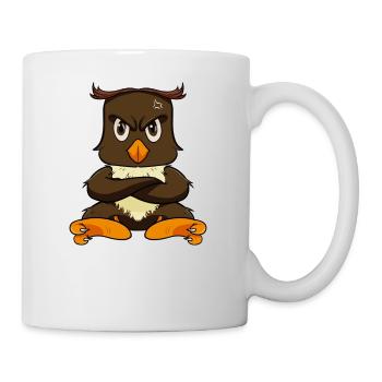 Nope Funny Lazy Owl - Mug - white - Right