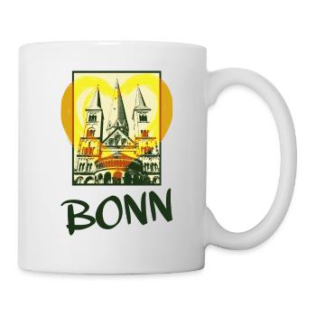 Bonn Deutschland Stadt Skyline Herz Liebe - Tasse - Weiß - Rechts