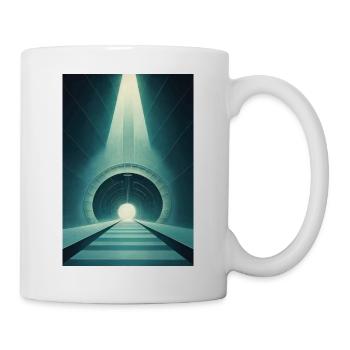 Tunnel du temps, vision futuriste - Mug blanc - blanc - Droite