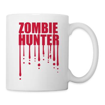 zombie hunter Halloween quote - Mug - white - Right