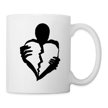 Holding on to a broken heart - Mug - white - Right
