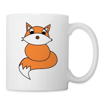 Kleiner Fuchs Illustration - Tasse - Weiß - Rechts