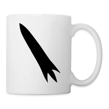 Vecteur de vol spatial spatial de fusée spatiale - Mug blanc - blanc - Droite