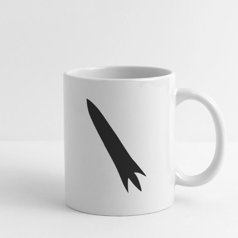Vecteur de vol spatial spatial de fusée spatiale Mug blanc