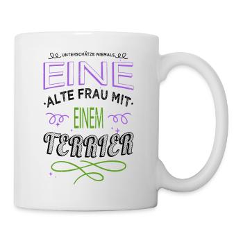 statement bullterrier chihuahua smeilie pudel - Tasse - Weiß - Rechts