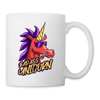 Bad ass unicorn - Tasse - Weiß - Rechts