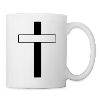 Cross Emoji Sketch Dessin Noir - Mug blanc - blanc - Droite