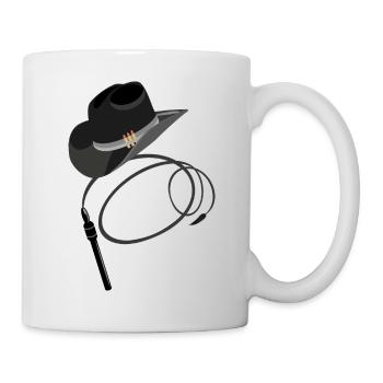 Cowboy hat and whip - Mug - white - Right